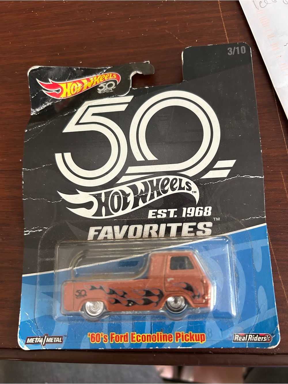 NWT Mattel, hot wheels 50th Favorites '60s Ford Econoline Pickup - Orange